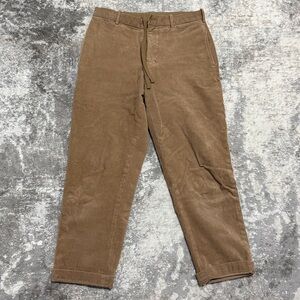 Uniqlo Tan Corduroy Cropped Trousers